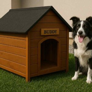 Drewniana ocieplana buda dla psa rozmiar XL