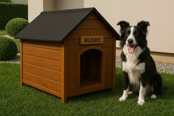 Drewniana ocieplana buda dla psa rozmiar XL